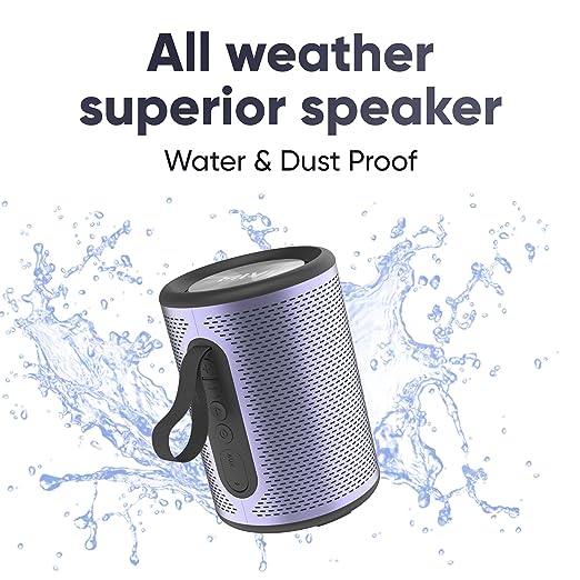 Mivi Octave 3 Wireless Bluetooth Speaker, Portable Speaker with 360° HD Stereo Sound, Super Solid bass, 8 Hours Playtime, Waterproof, Bluetooth 5.0 and in-Built Mic with Voice Assistance (Black) Mivi Octave 3 Wireless Bluetooth Speaker, Portable Speaker with 360° HD Stereo Sound, Super Solid bass, 8 Hours Playtime, Waterproof, Bluetooth 5.0 and in-Built Mic with Voice Assistance (Black)